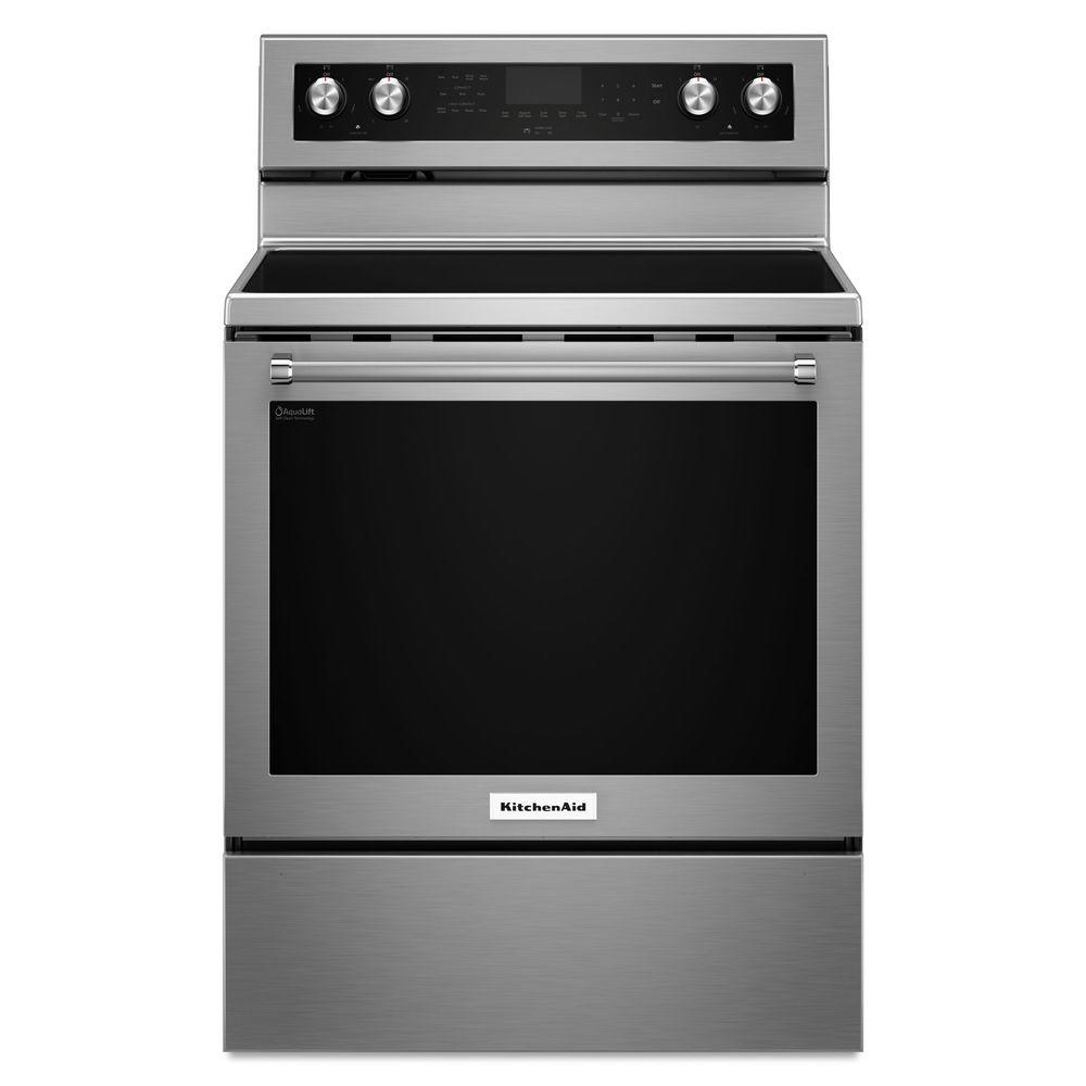 KitchenAid 30 Inch 5 Element Electric Convection Range