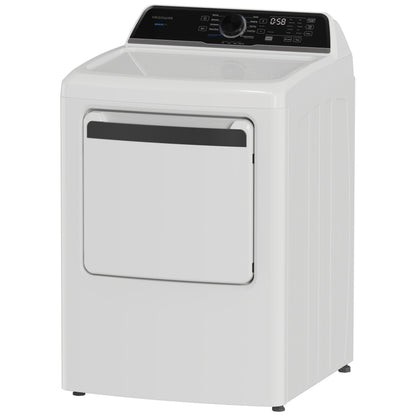Frigidaire dryer – side profile showing depth and venting