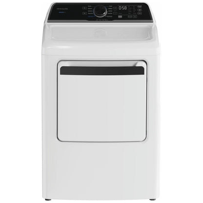 Frigidaire FLVE752CBW electric dryer – front view, white finish