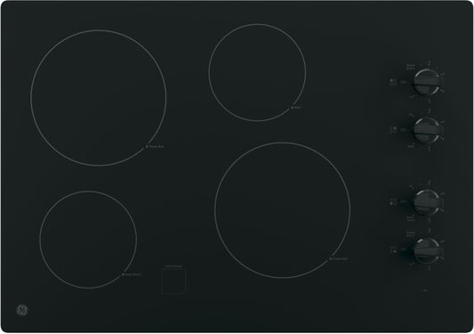 GE 30 Inch Electric Smoothtop Cooktop Black JP3030DJBB