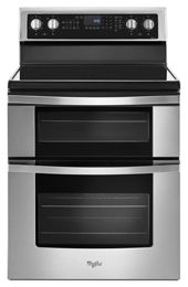 Whirlpool 30 Inch Double Oven Electric Range With True Convection Cooking YWGE745C0FS